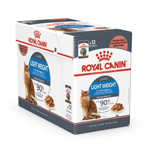 [9003579308707] Royal Canin Feline Pouch Light Weight Care Gravy Formula for Adult Cat – 85g (12 Pouch)