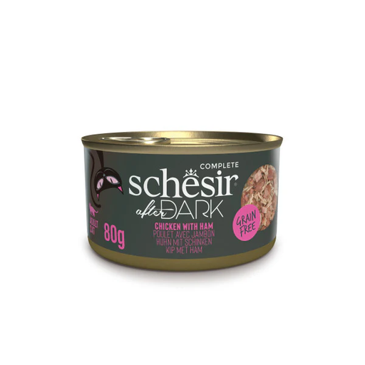 [8005852212412] Schesir After Dark Can for Cat Chicken with Ham in Broth 80g (1 Can)