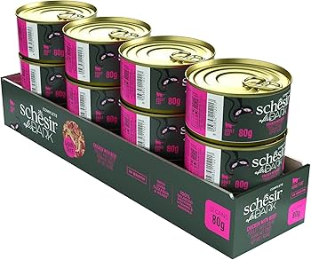Schesir After Dark Can for Cat Chicken with Ham in Broth 80g (12 Can)