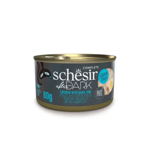 [8005852121011] Schesir After Dark Can for Cat Chicken with Quail Egg in Broth 80g (1 Can)