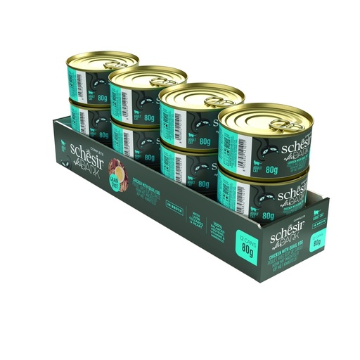 [8005852921031] Schesir After Dark Can for Cat Chicken with Quail Egg in Broth 80g (12 Can)