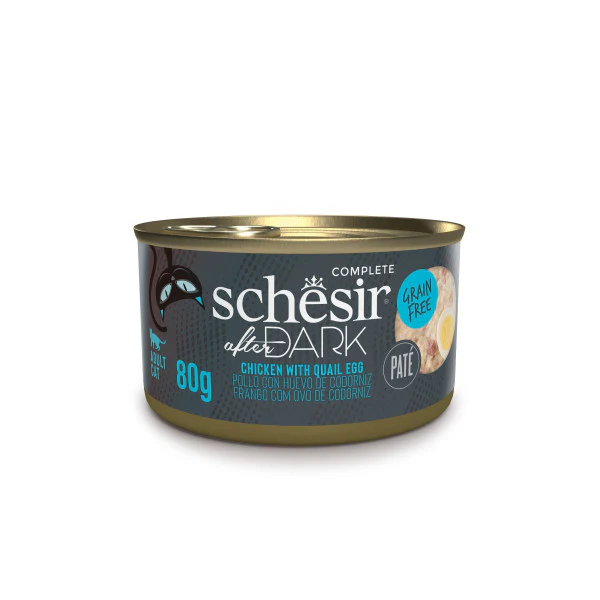 [8005852142115] Schesir After Dark Can for Cat Chicken with Quail Egg in Paté 80g (1 Can)