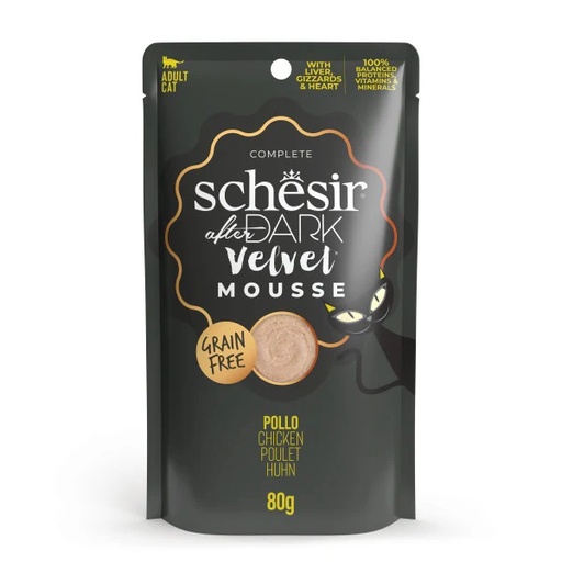 [8005852132109] Schesir After Dark Pouch for Cat Velvet Mousse Chicken 80g (1 Pouch)