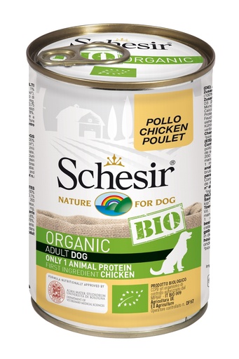 [8005852181022] Schesir Bio Organic Can for Dog with Chicken In Paté (1 Can)