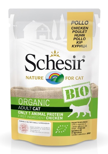 [8005852144201] Schesir Bio Organic Pouch For Cat with Chicken In Paté (1 Pouch)