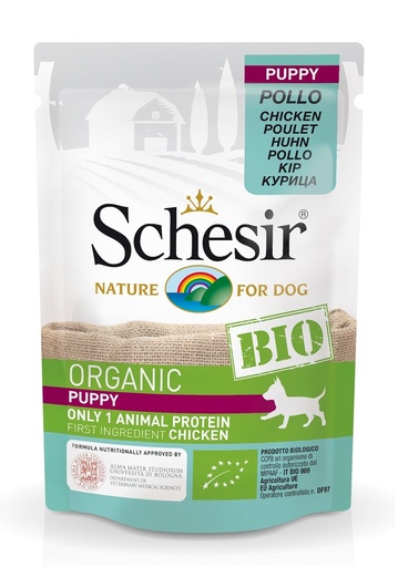 [8005852174505] Schesir Bio Organic Pouch for Puppy with Chicken In Paté (1 Pouch)