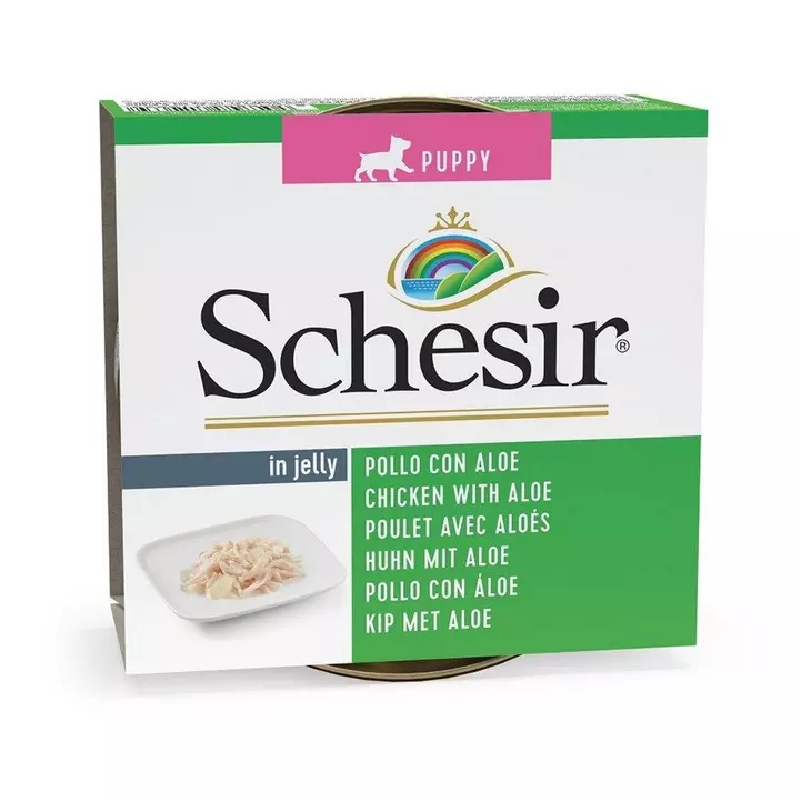 Schesir Can For Puppy Chicken with Aloe In Jelly 150g