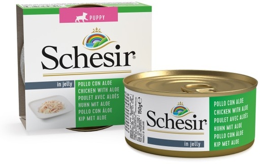 Schesir Can For Puppy Chicken with Aloe In Jelly 150g (10 Can)