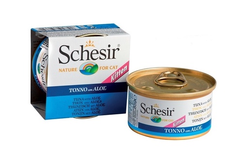 [8005856759340] Schesir Baby Kitten Care Can (3-12 Months) Tuna with Aloe 85g (14 Can)