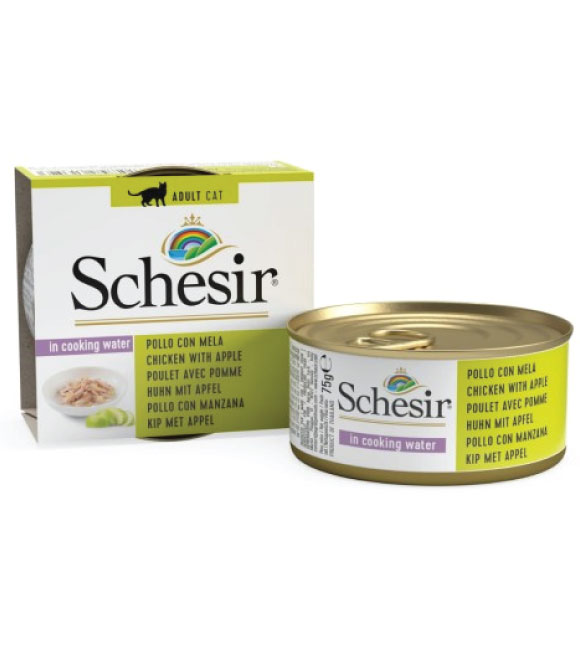 Schesir Can for Cat Chicken Fillet with Apple in Cooking Water 75g