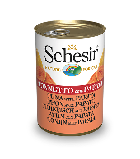 Schesir Can for Cat Tuna with Papaya in Jelly 140g (24 Can)