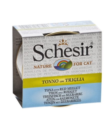 [8005852615251] Schesir Can for Cat Tuna with Red Mullet In Broth 70g (1 Can)