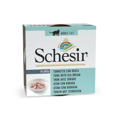Schesir Can for Cat Tuna with Sea Bream in Jelly 85g (14 Can)