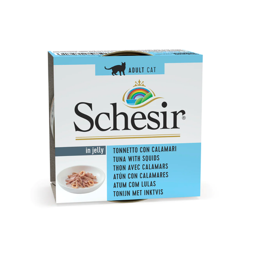 Schesir Can for Cat Tuna with Squids In Jelly 85g (14 Can)