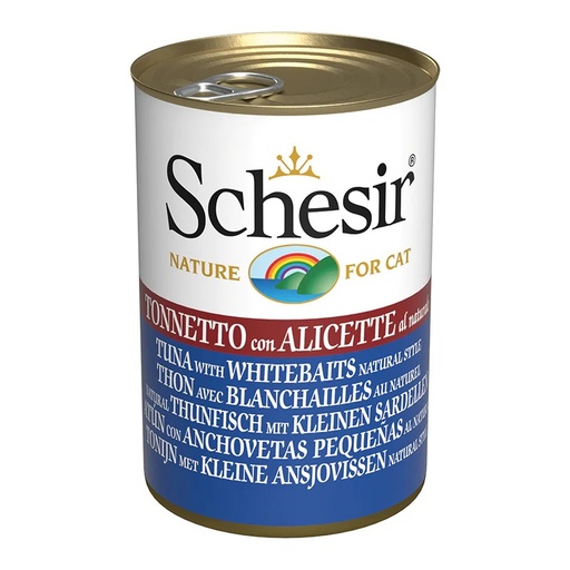 [8005852270214] Schesir Can for Cat Tuna with Whitebaits in Cooking Water 140g (1 Can)