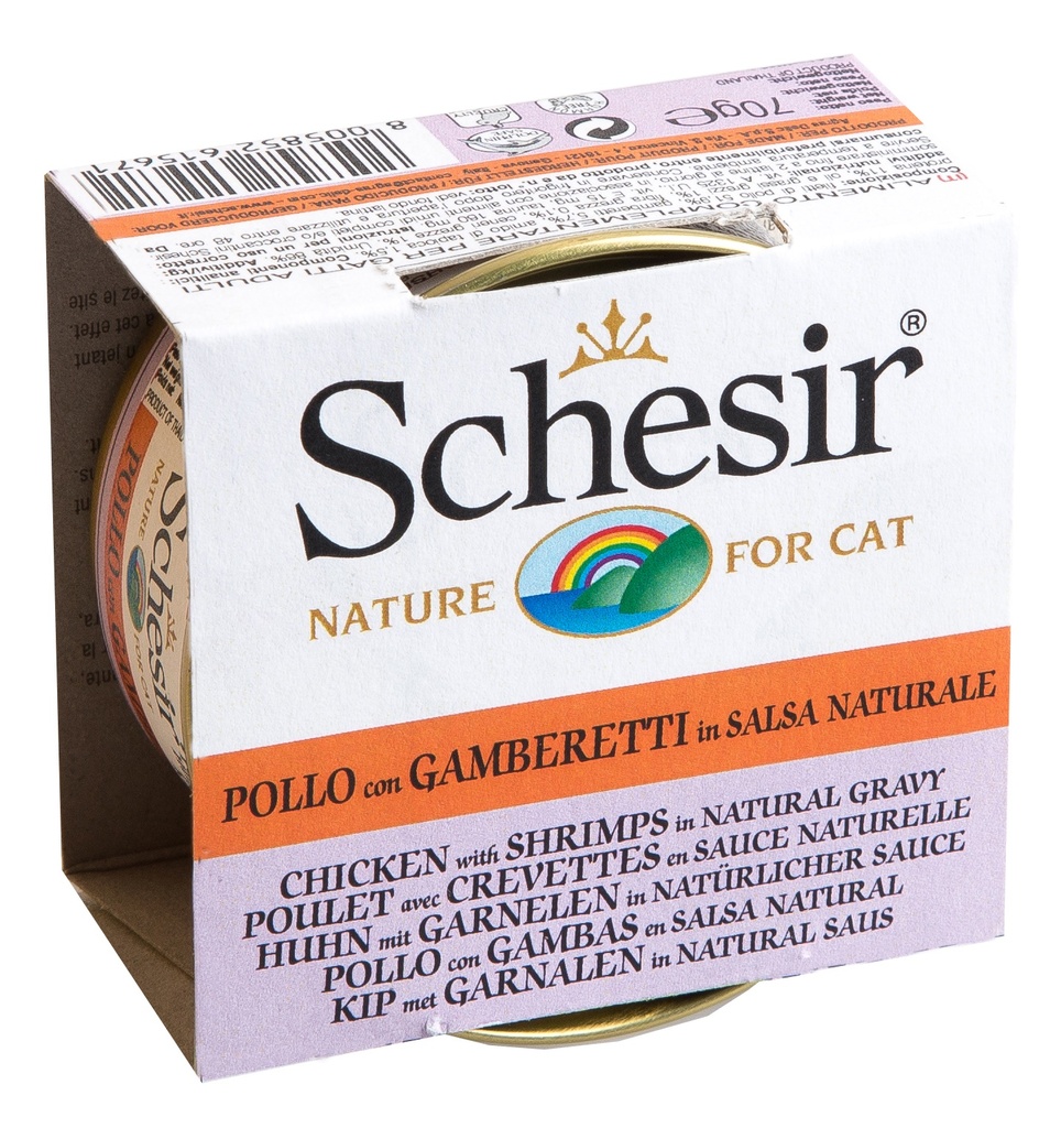 Schesir Can for Cat Chicken With Shrimps in Sauce 70g