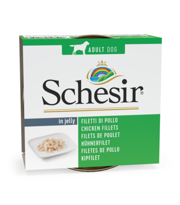 Schesir Can for Dog Chicken Fillets in Jelly 150g