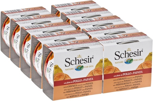 [8005852653703] سشيير دجاج مع البابايا للكلاب في الجيلي 150  جم (10  علب)