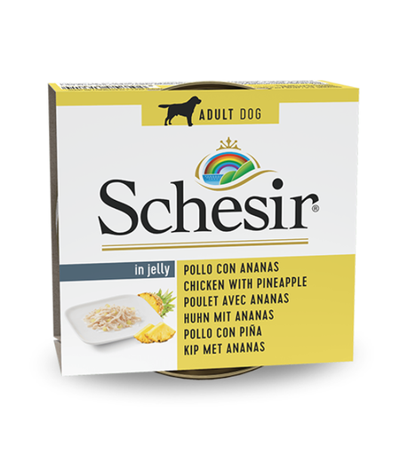 [8005852613714] Schesir Can for Dog Chicken With Pineapple in Jelly 150g (1 Can)