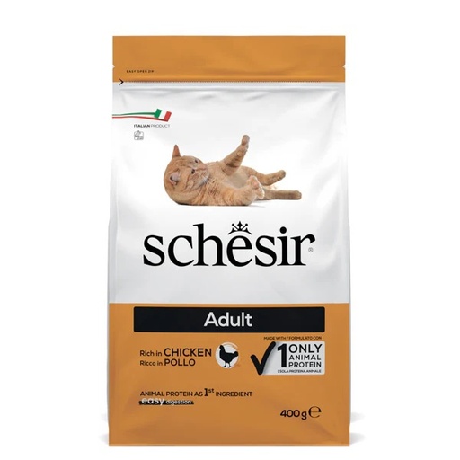 [8005852760029] Schesir Dry Line Single Animal Protein with Chicken Adult Formula (400 gm)