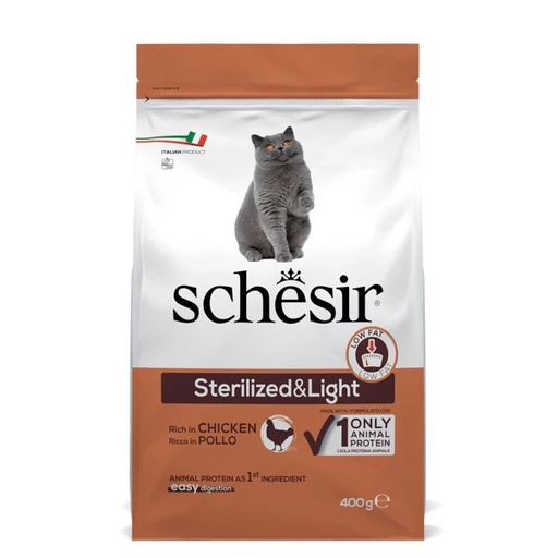 [8005852760067] Schesir Dry Line Single Animal Protein with Chicken Sterilized & Light (400 gm)