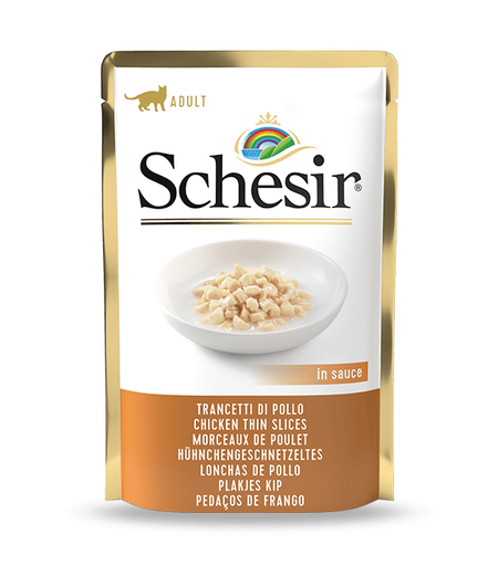 Schesir Pouch Chicken Thin Slices in Sause For Adult Cat 85g (20 Pouch)