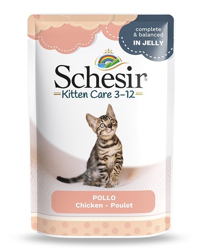 [8005852171047] Schesir Baby Kitten Care Pouch (3-12 Months) Chicken in Jelly 85g (1 Pouch)
