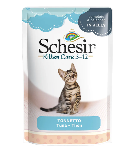 Schesir Baby Kitten Care Pouch (3-12 Months) Tuna in Jelly 85g (20 Pouch)