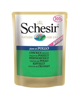 Schesir Pouch Nature Chicken Fillets For Kitten 100g (20 Pouch)