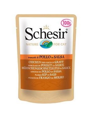 [8005852015808] Schesir Pouch Nature Pollo Chicken Thin Slices in Gravy For Cats 100g (1 Pouch)