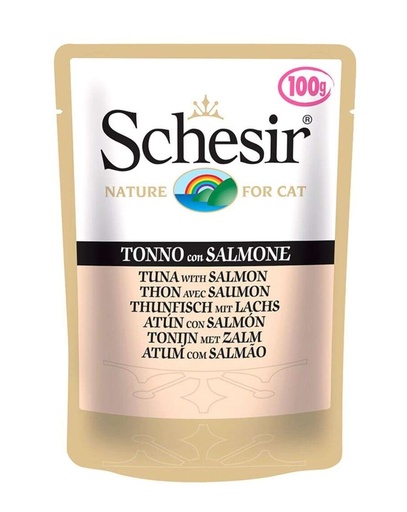 Schesir Pouch Nature Pollo Tuna with Salmon For Cats 100g (20 Pouch)