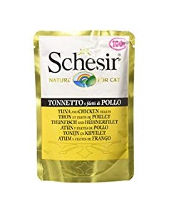 Schesir Pouch Nature Tuna with Chicken Fillets for Cats 100g (1 Pouch)