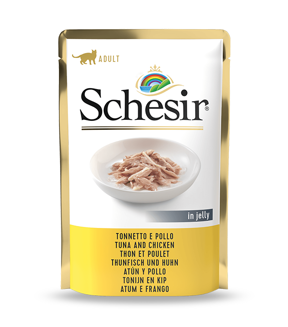 Schesir Pouch Tuna and Chicken in Jelly For Adult Cat 85g