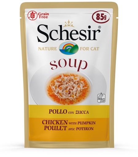 [8005852146762] Schesir Pouch in Soup with Chicken and Pumpkin 85g (1 Pouch)