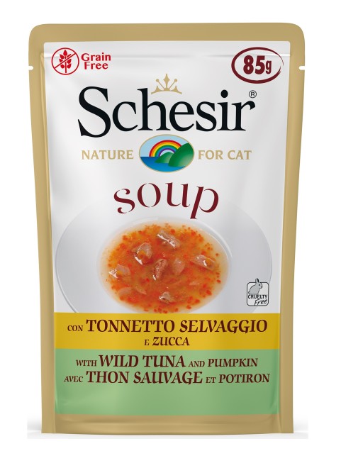 Schesir Pouch in Soup with Wild Tuna and Pumpkin 85g