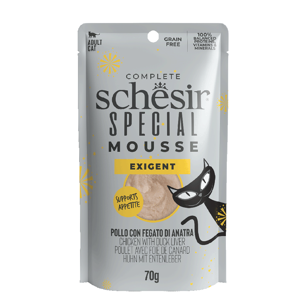 Schesir Special Mousse Exigent Chicken with Duck Liver 70g
