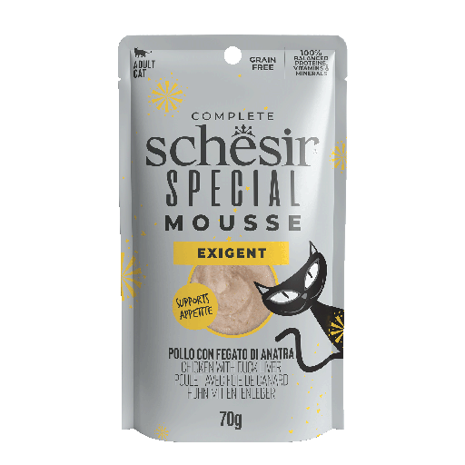 [8005852131041] Schesir Special Mousse Exigent Chicken with Duck Liver 70g (1 Pouch)