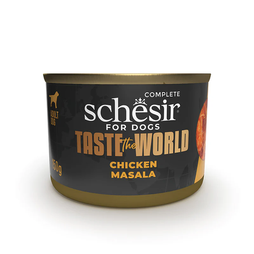 Schesir Taste The World Can For Dog Chicken Masala 150g (8 Can)
