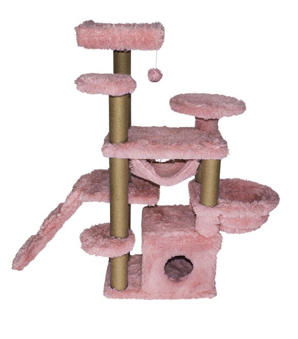 Scratch It! Premium Ponchic Fabric Two Step Cat Scratching Tree 65X164X145cm