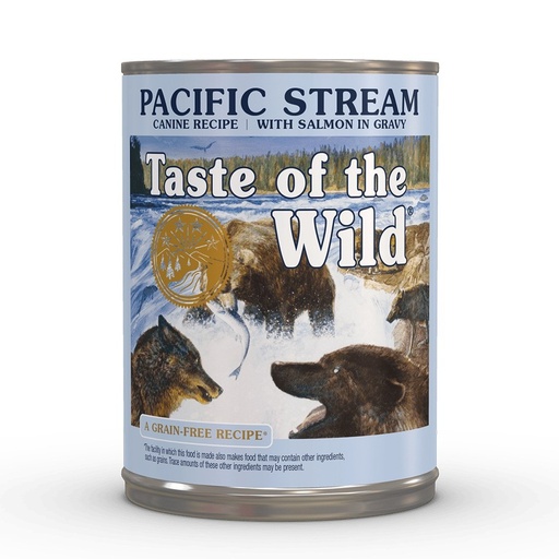 [074198613410] Taste of the Wild Pacific Stream Canine with Salmon in Gravy – 390g (1 Can)