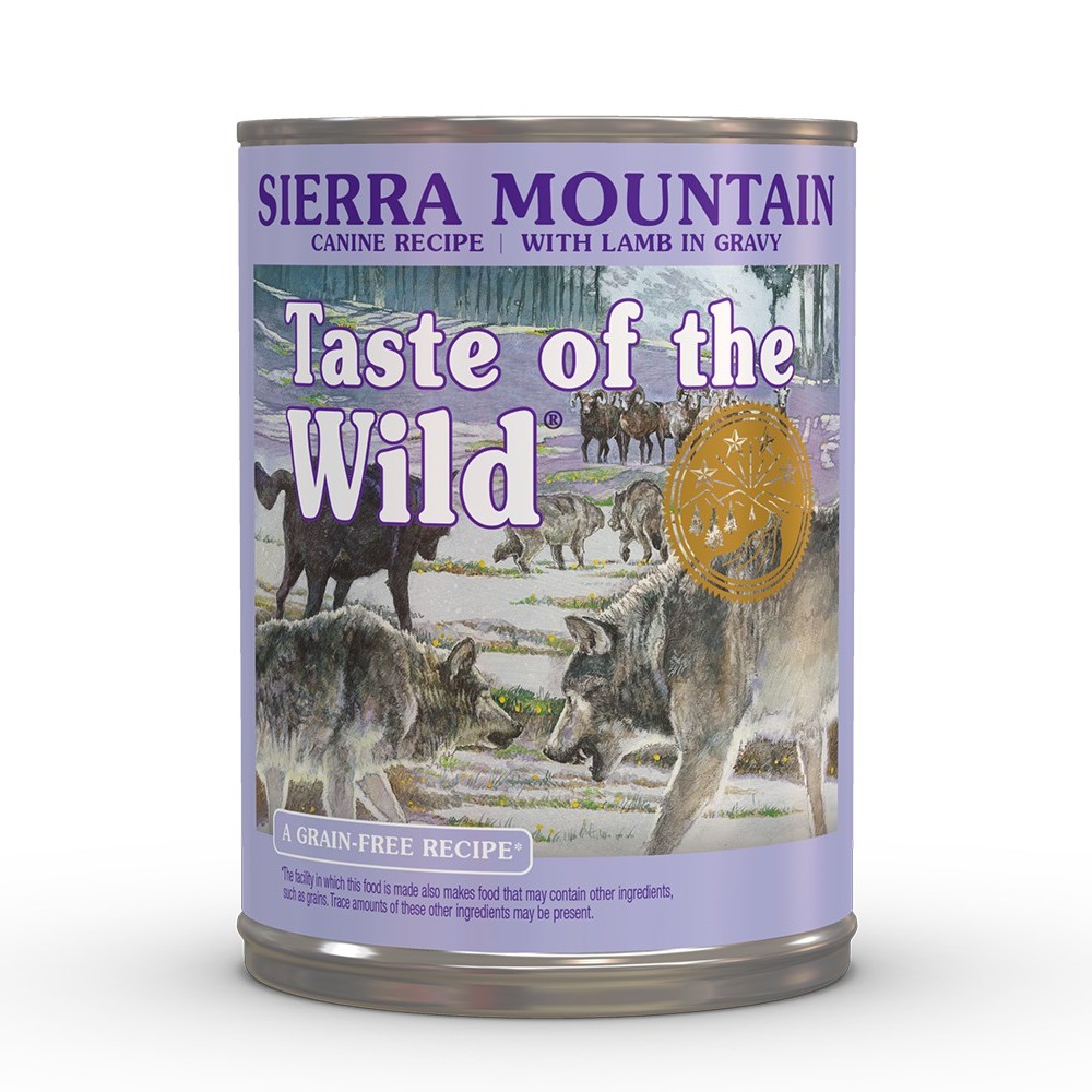 Taste of the Wild Sierra Mountain Canine with Lamb in Gravy – 390g