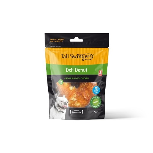 Pet Interest Tail Swingers Deli Donut Chew Ring with Chicken 75g