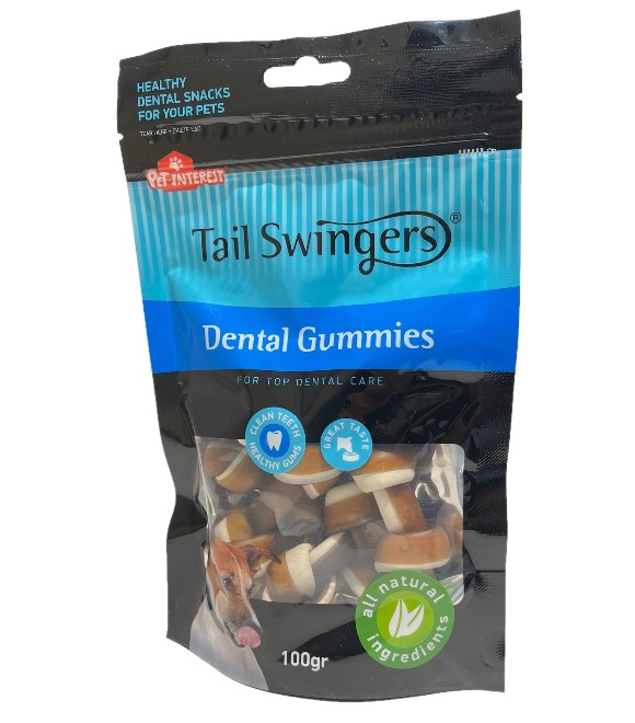Pet Interest Tail Swingers Dental Beef Gummies 100g