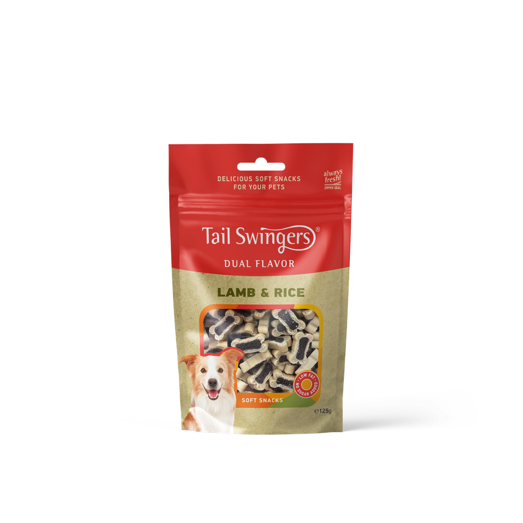 Tail Swingers طعم مزدوج مع لحم الضأن والأرز 125 جم