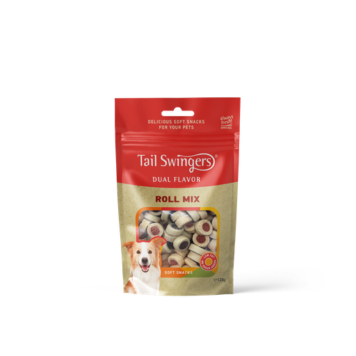 [5206819013728] Pet Interest Tail Swingers Dual Flavor Roll Mix with meat and fish 125g
