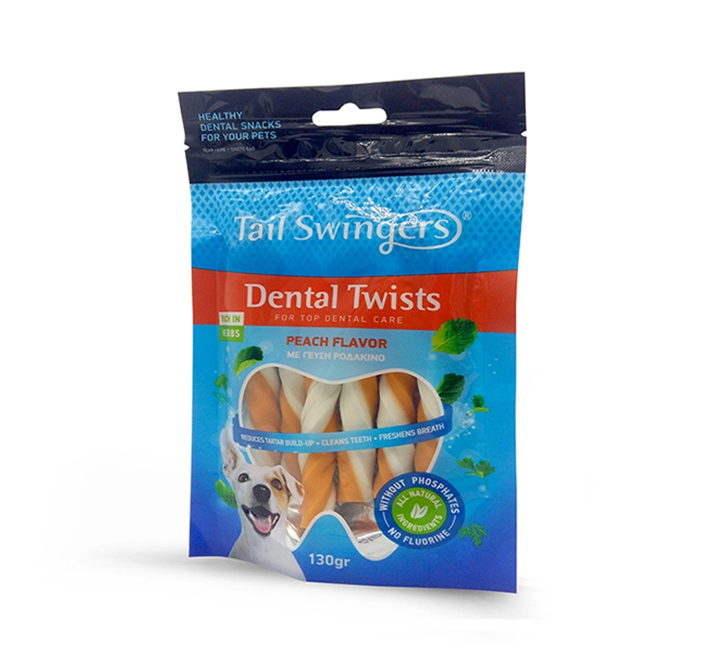 Pet Interest Tail Swingers Milk Twisters with Peach 130g