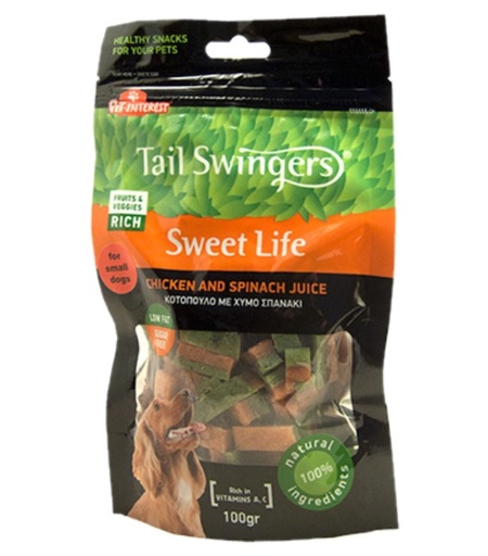 [5206819110410] Pet Interest Tail Swingers Sweet Life Chicken and Spinach Juice 100g