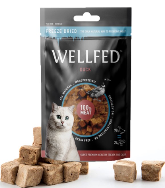 Pet Interest Wellfed Freeze Dried Duck Cat Treats 24g