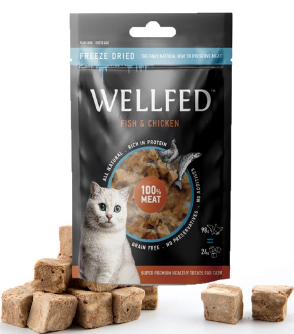 Pet Interest Wellfed Fish & Chicken Cat Treats 24g