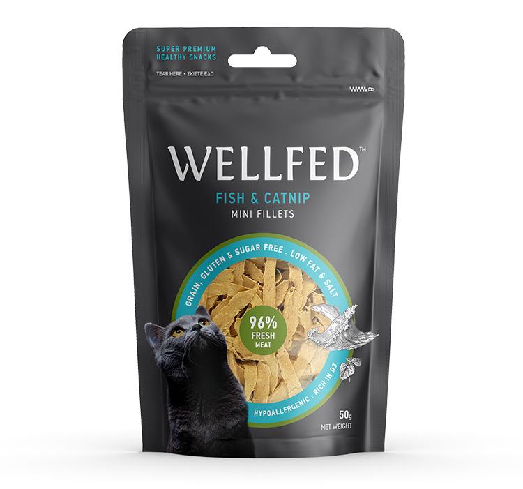 Pet Interest Wellfed Fish and Catnip Mini Fillets for Cats 50g